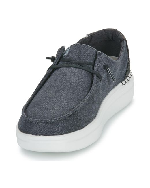 HeyDude Blue Slip-ons (shoes) Wendy Rise