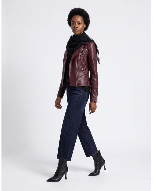 ONLY Brown Leather Jacket Onlgemma