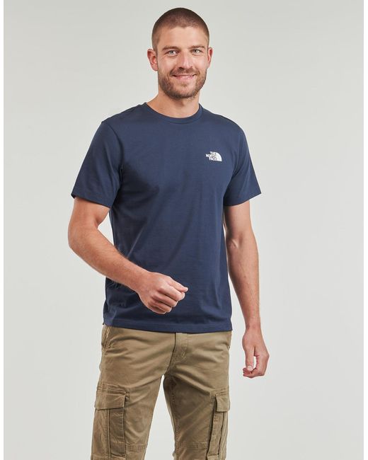 The North Face Blue T Shirt Simple Dome for men