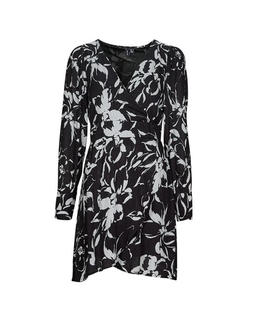 Vero Moda Black Dress Vmpolliana Ls Short Dress Wvn