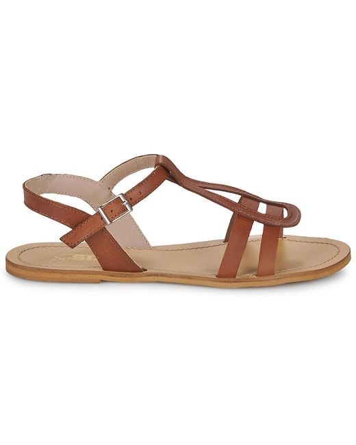 So Size Brown Flat Sandals Duran