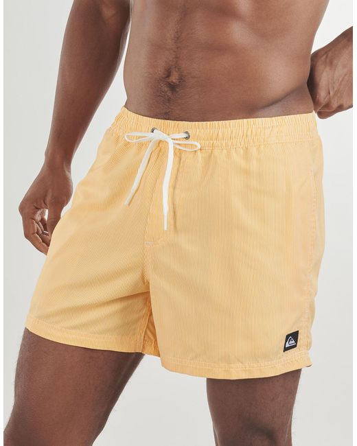 Quiksilver Yellow Trunks / Swim Shorts Everyday Deluxe Volley 15 for men