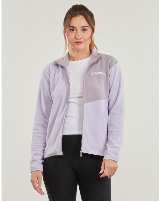 Adidas Purple Fleece Jacket Multi Full-zip Fleece Jacket