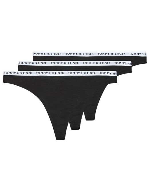 Tommy Hilfiger Black Thong X3 Tanga Briefs