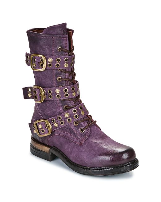 A.s.98 Purple Mid Boots B80204-101-6565