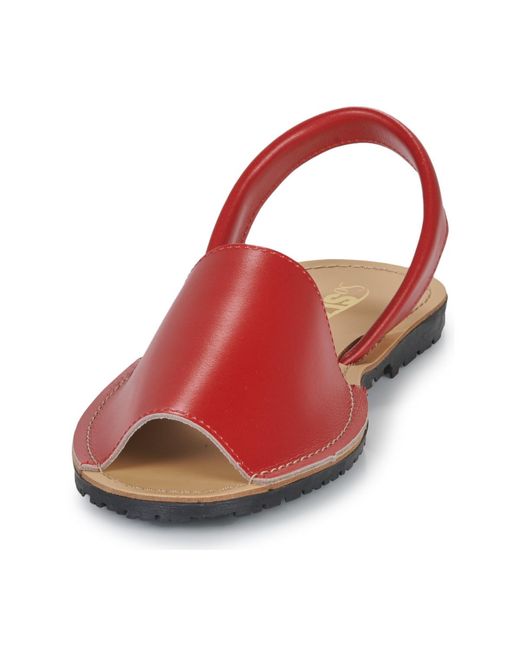 So Size Red Flat Sandals Loja