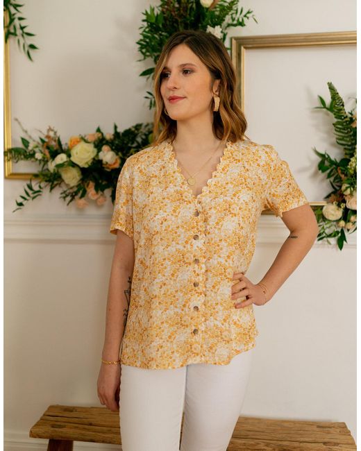 Celeste Natural Blouse Mesange