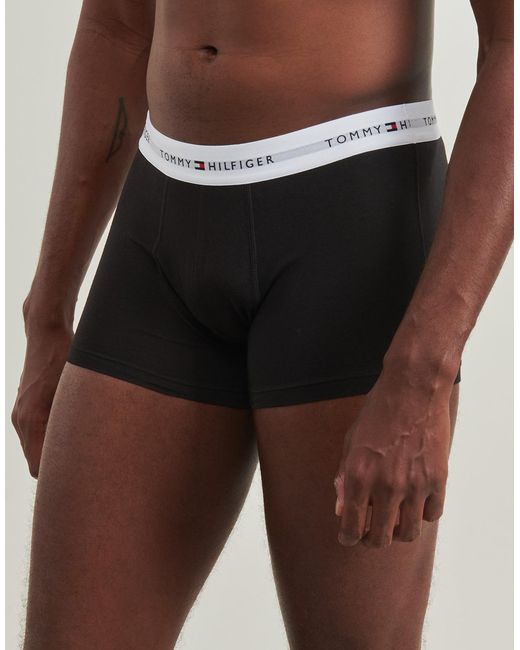 Tommy Hilfiger Black Boxer Shorts 5p Trunk Wb for men