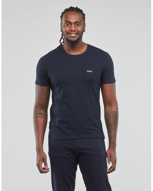 Boss Blue T Shirt Tshirt Rn 3p Classic for men