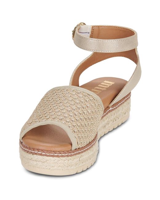 MTNG Metallic Flat Sandals Amelie