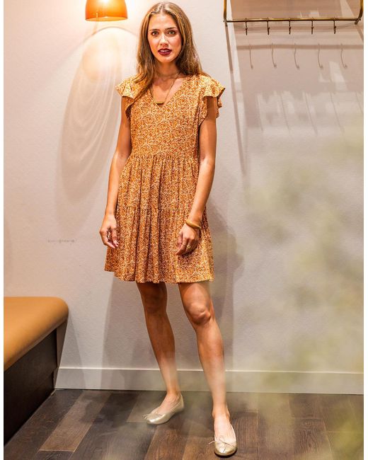 Celeste Orange Dress Sixtine