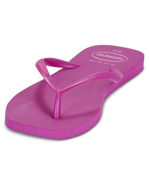Havaianas Purple Flip Flops / Sandals (shoes) Square Logo Pop Up