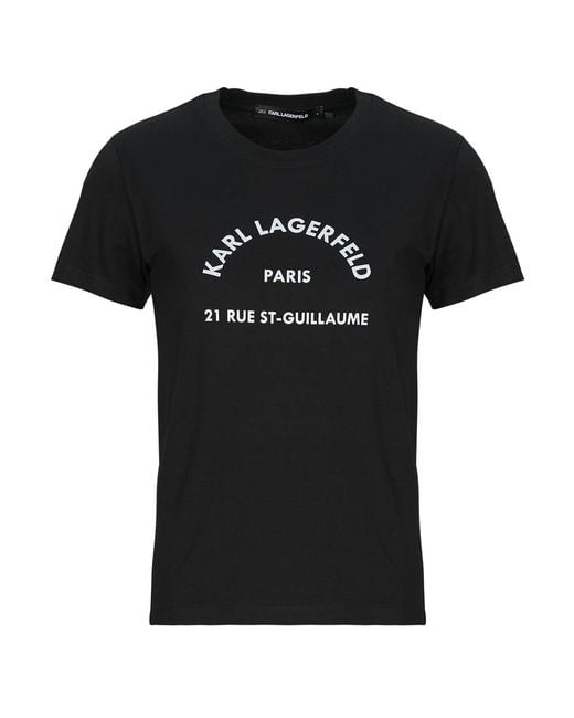 Karl Lagerfeld Black T Shirt Rsg Glitter Petite T-shirt