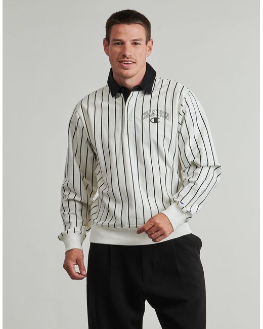 Champion White Sweatshirts Polo