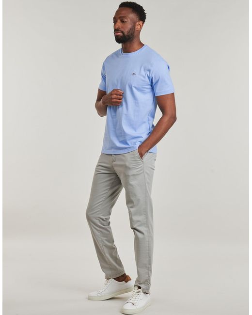 Gant Blue T Shirt Reg Shield Ss T-shirt for men