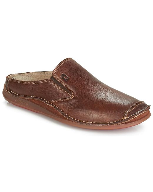 Fluchos Brown Nautilus Mules / Casual Shoes for men