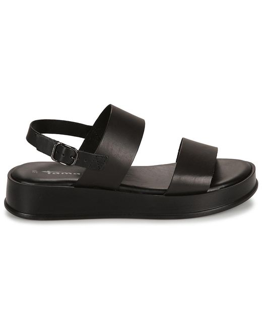 Tamaris Black Wedge Sandals 28238-001