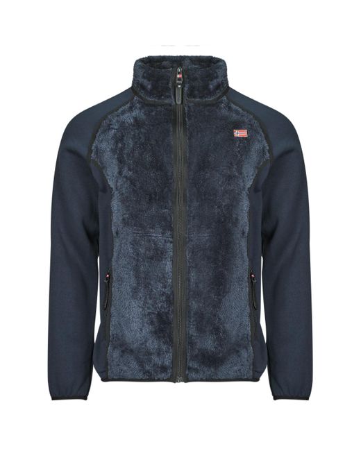 GEOGRAPHICAL NORWAY Blue Fleece Jacket Titanoz for men