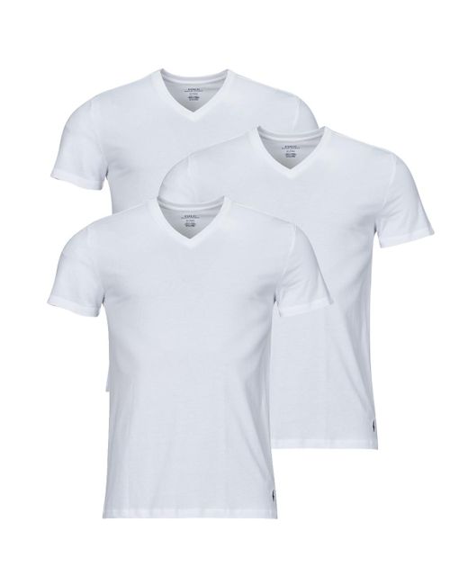 Polo Ralph Lauren Blue T Shirt S / S V-neck-3 Pack-v-neck Undershirt for men