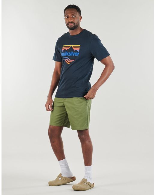 Quiksilver Blue T Shirt Ev Horizon Fade Ss for men