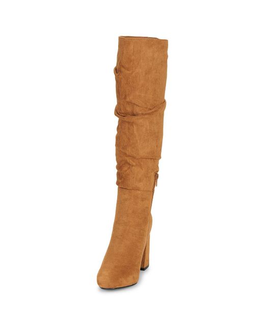 Moony Mood Brown Heeled Boots Laurilyn