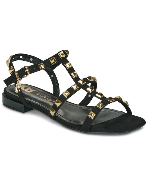 Xti Black Flat Sandals 145488