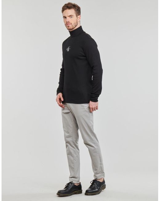 Calvin Klein Black Long Sleeve T-shirt Freefit Roll Neck Ls for men