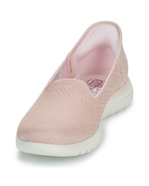 Skechers slip on pink online
