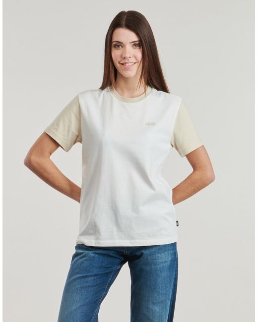 Vans White T Shirt Colorblock Bff Tee