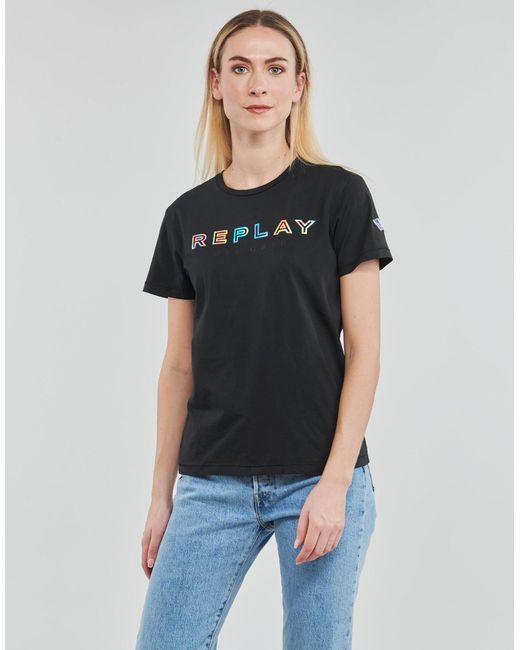 Replay Black W3318c T Shirt