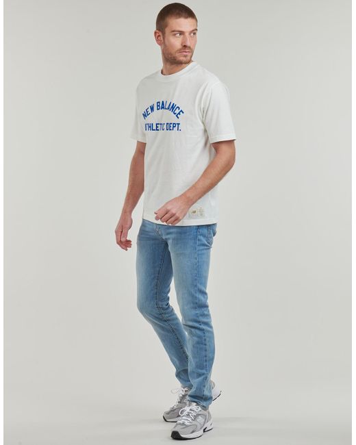 New Balance White T Shirt Athletics Dept Tee for men