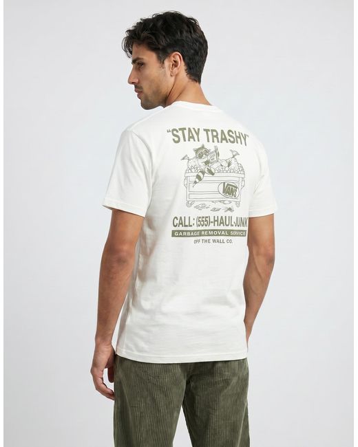 Vans White T Shirt Trashy Sstee for men