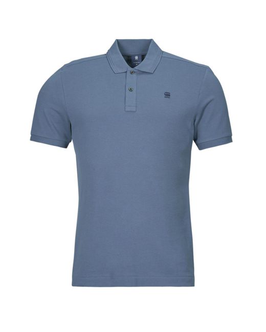 G-Star RAW Blue Polo Shirt Dunda Slim Polo S\s for men