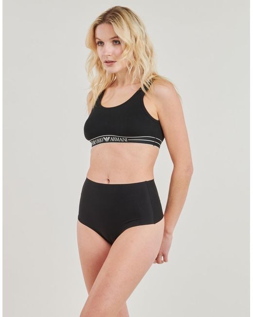 Emporio Armani Black Sports Bras Everyday Cotton Bra