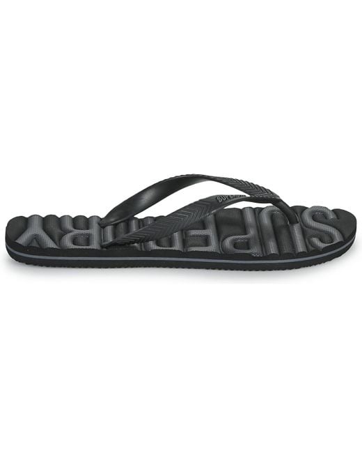 Superdry Black Flip Flops / Sandals (shoes) Vintage Vegan Flip Flop for men