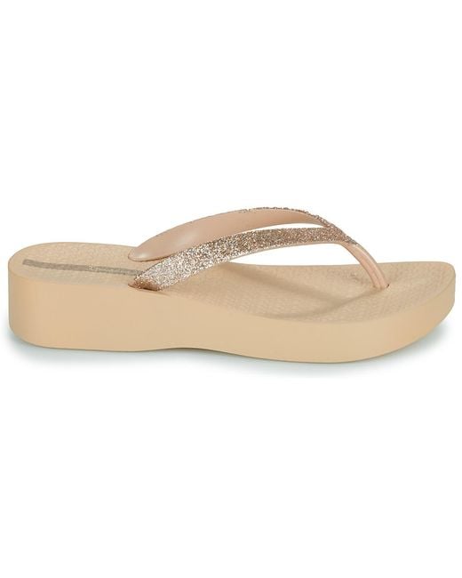 Ipanema Natural Flip Flops / Sandals (shoes) Mesh Chic Plat Fem
