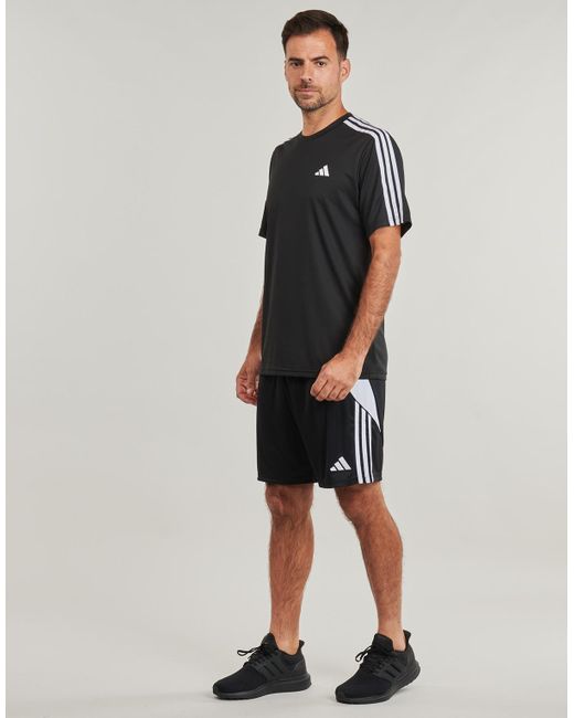 Adidas Black T Shirt Train Essentials 3-stripes Training for men