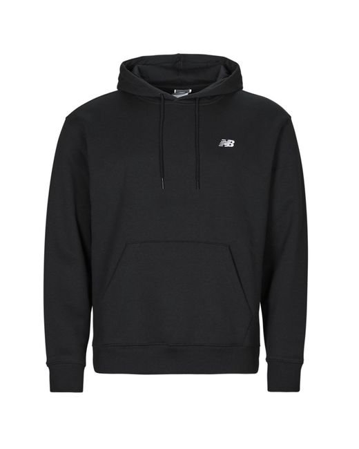 New Balance Black Hoodies Small Logo Hoodie for men