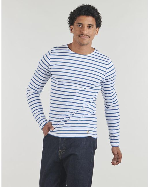 Armor Lux Blue Long Sleeve T-shirt Plozevet for men