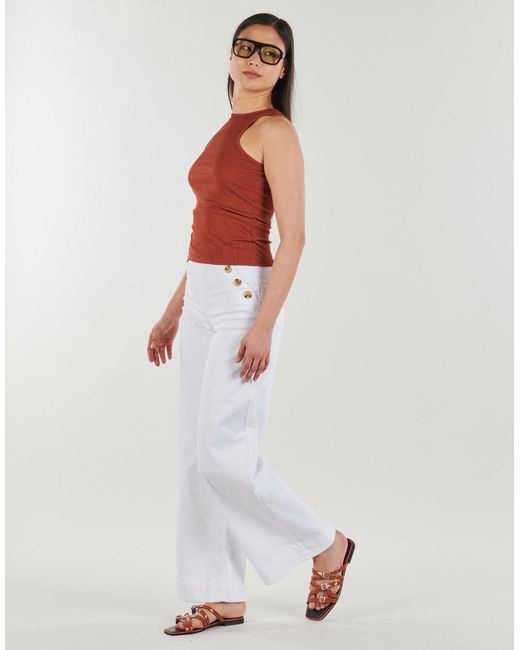 ONLY White Flare / Wide Jeans Onlmadison Hw Button Wide