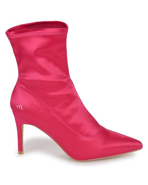 Moony Mood Pink Low Ankle Boots New03