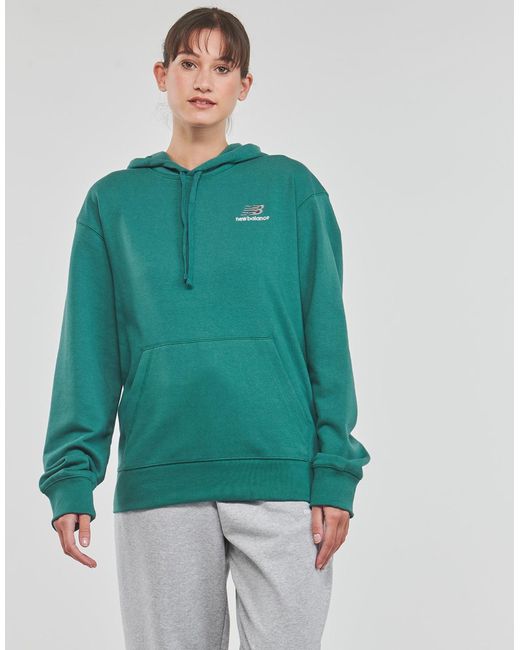 New Balance Green Hoodies Uni-ssentials French Terry Hoodie