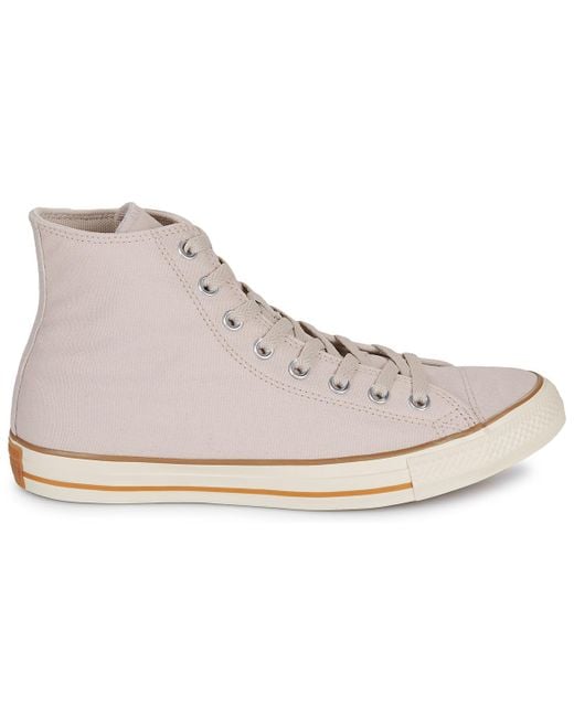 Converse Gray Shoes (high-top Trainers) Chuck Taylor All Star Canvas Leather for men