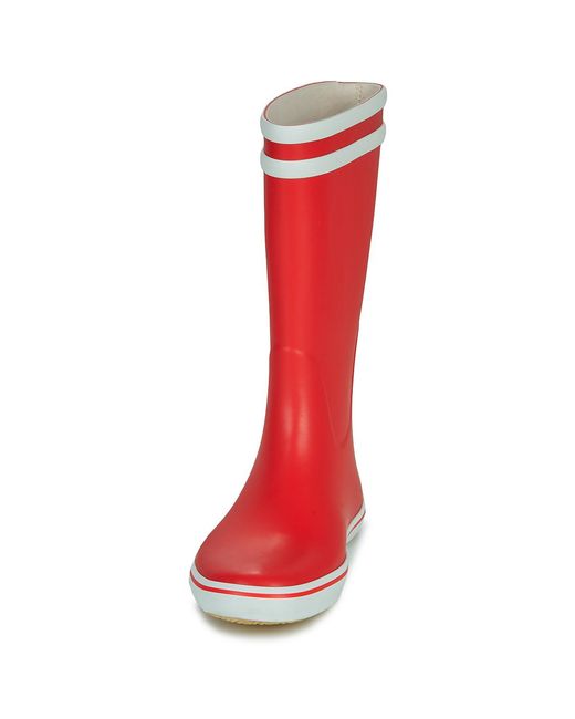 Aigle Red Wellington Boots Malouine