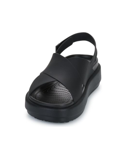 CROCSTM Black Sandals Brooklyn Luxe X-strap