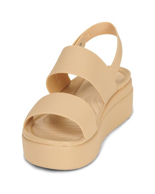 CROCSTM Natural Flat Sandals Brooklyn Low Wedge