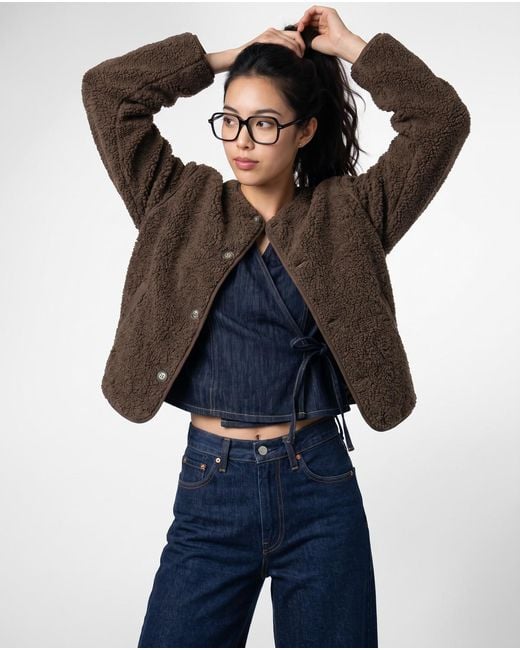 ONLY Brown Jacket Onlines Teddy