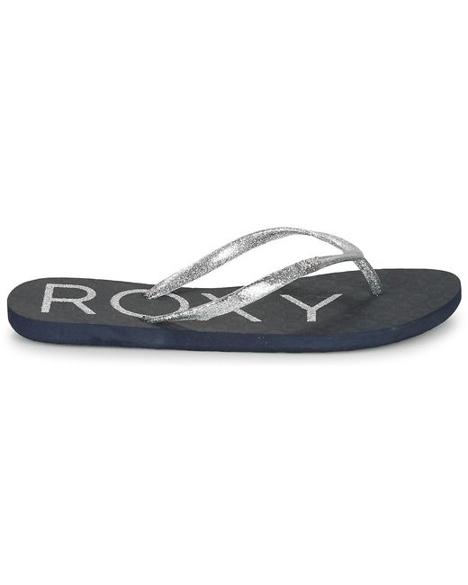 Roxy Blue Viva Sparkle Flip Flops / Sandals (shoes)