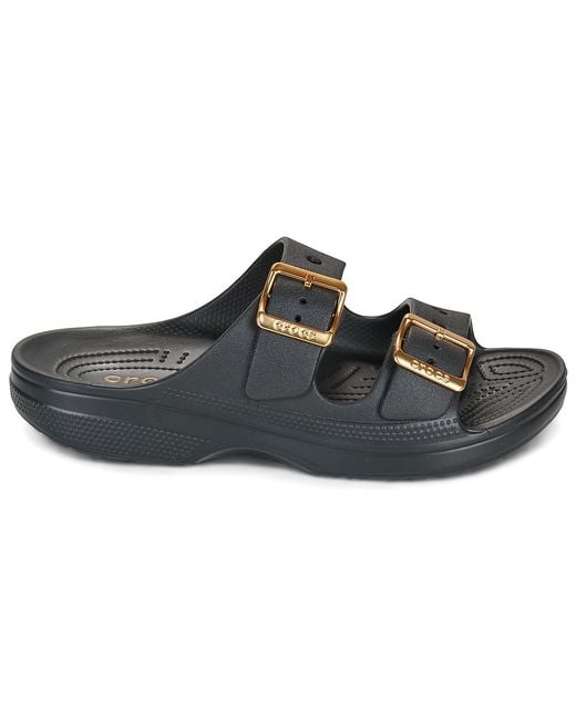 CROCSTM Black Mules / Casual Shoes Saturday Metallic Buckle Sandal W