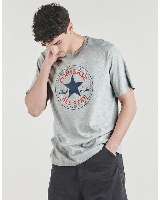 Converse Gray T Shirt Chuck Logo Tee for men